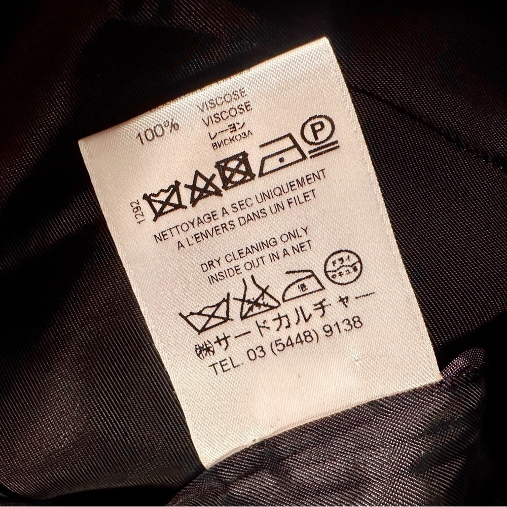 NWOT Givenchy Vintage Black Wool-Blend Textured Crepe Pencil Skirt Size 44 = 12 - Picture 12 of 16
